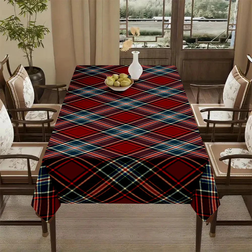 VIKAMA Vintage gestreiftes Muster Manteles De Mesa Alltagsküchentisch Tischdecke Party Dekoration Tischdecken