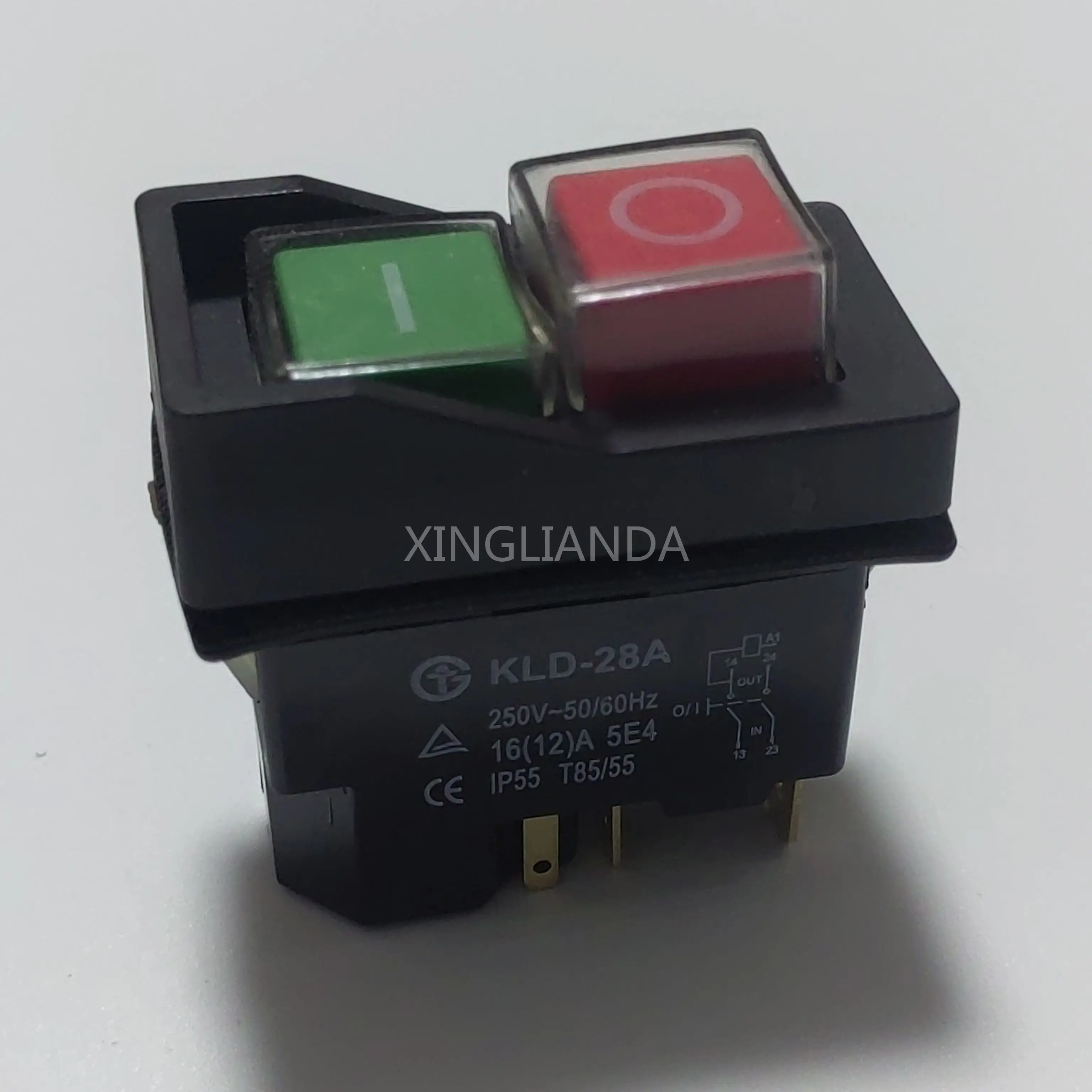 1PCS KLD-28A 5-Pins Waterproof Magnetic Switch Explosion-proof Pushbutton Switches 220V 18A IP55