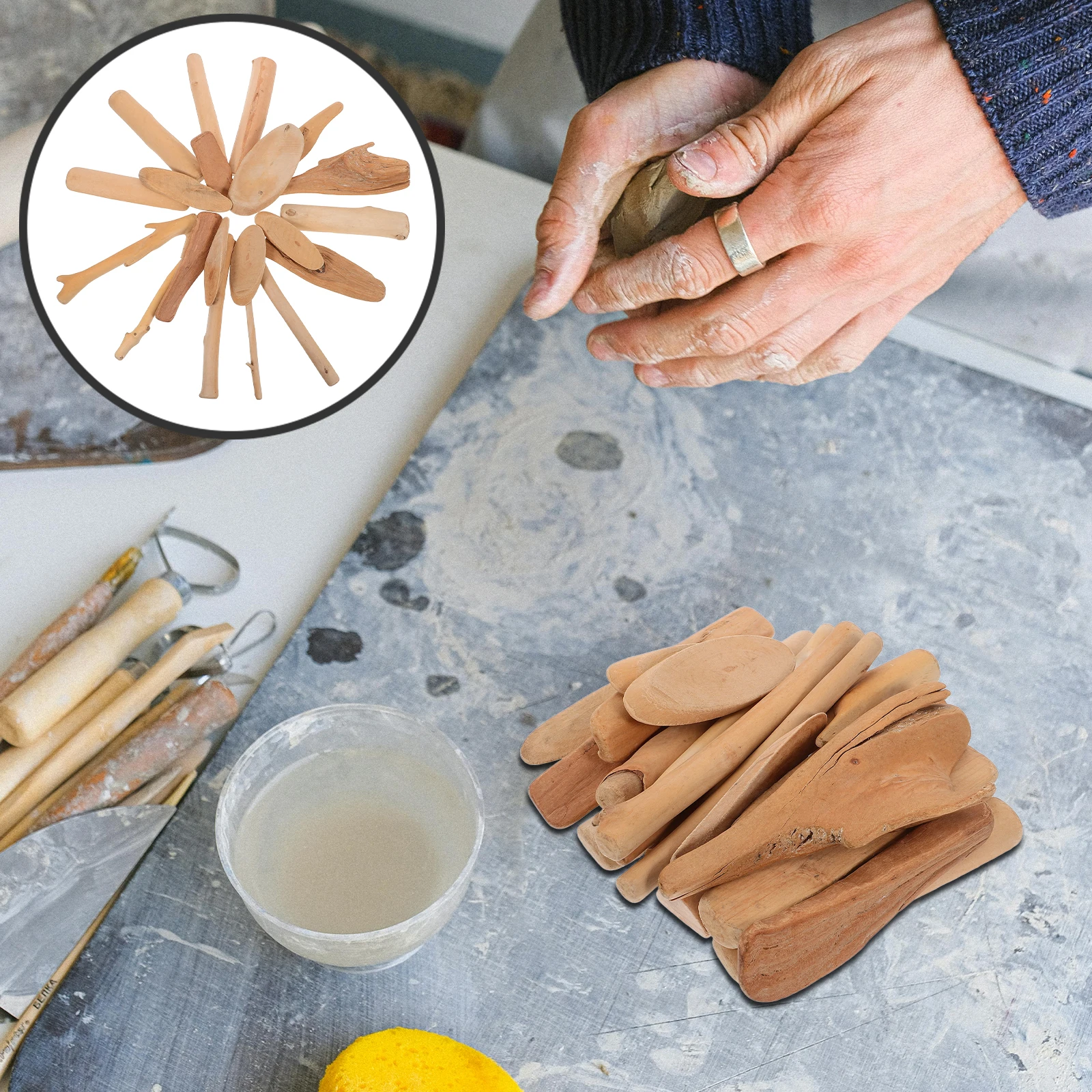 20 Uds. De palos de decoración H, dijes de madera hechos para manualidades, palos de madera de Navidad, accesorios Diy, suministros para manualidades, accesorios de costura