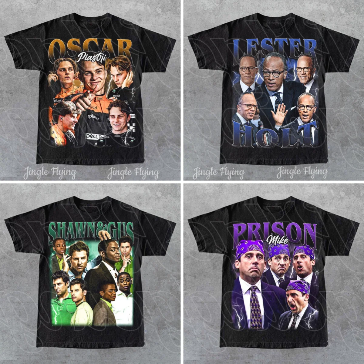 Limited Oscar Piastri Shawn And Gus Psych Tv Show Vintage Shirt Lester Holt Prison Mike Gift For Woman And Man Unisex T-Shirt