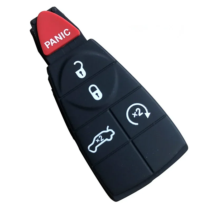 New REPLACEMENT Rubber Key Button Pads Smart Remote Key Housing Fobik Case Button Keyless Entry Fob for Dodge For Chrysler