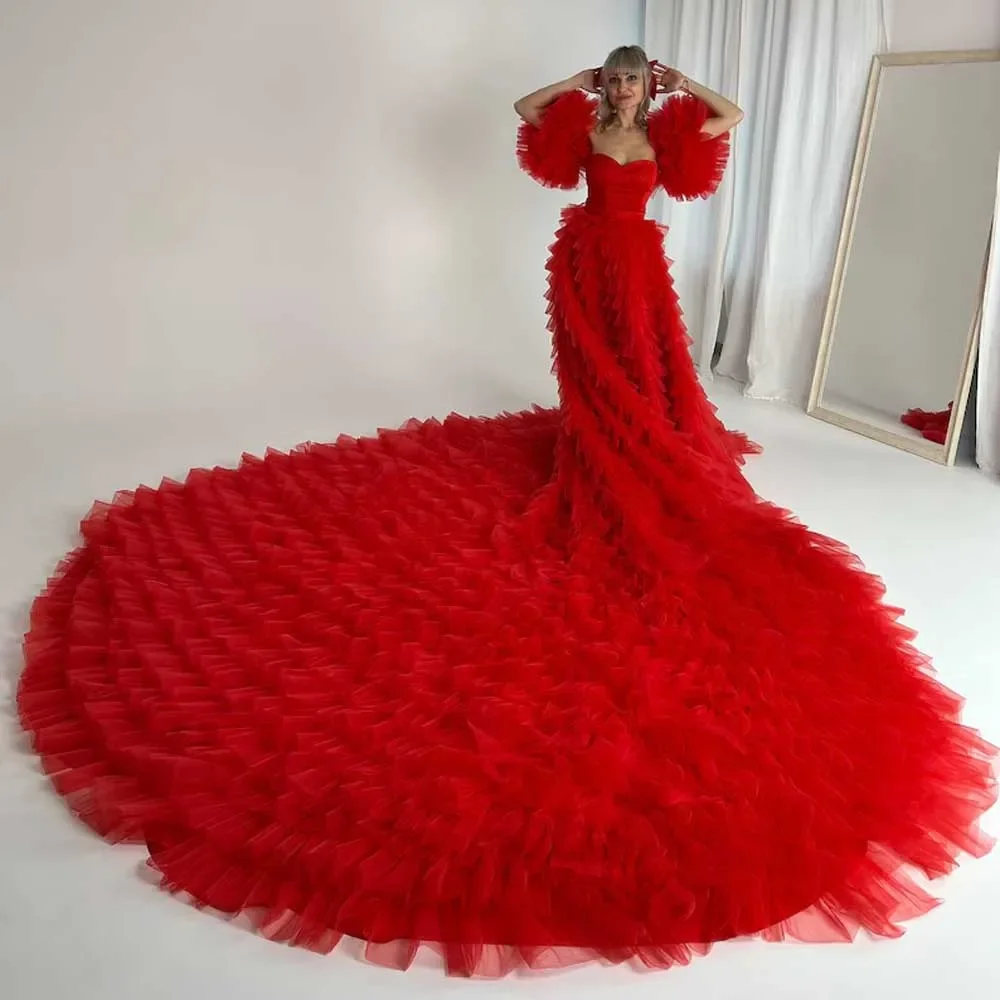 Puffy Prom Red Dresses - AliExpress