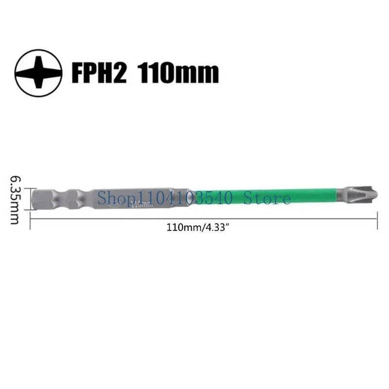 

02DC универсальные магнитные насадки для отверток, набор бит для электрика для розетки, 5 шт. FPH2 65 мм 110 мм