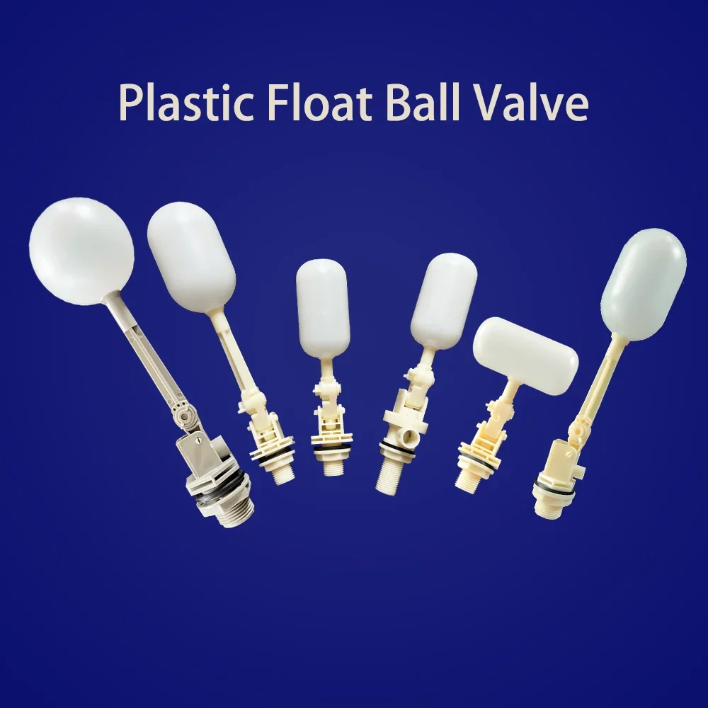 Plastic Float Ball Valve Adjustable Inlet G1/2 G3/4 G1 Inch Thread Water Level Control for Fish Tank Water Tower Livestock Breed