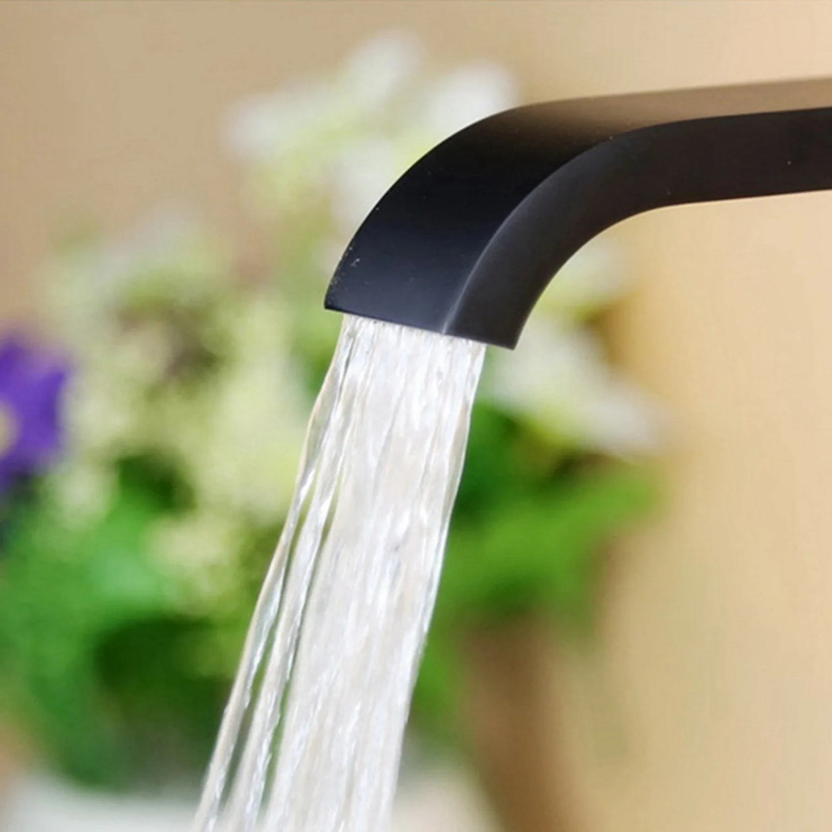 

A76K 2X смеситель для раковины в ванной комнате, настенный смеситель для холодной воды, ванна, водопад, излив, смеситель для раковины, швабра, кран для бассейна - черный