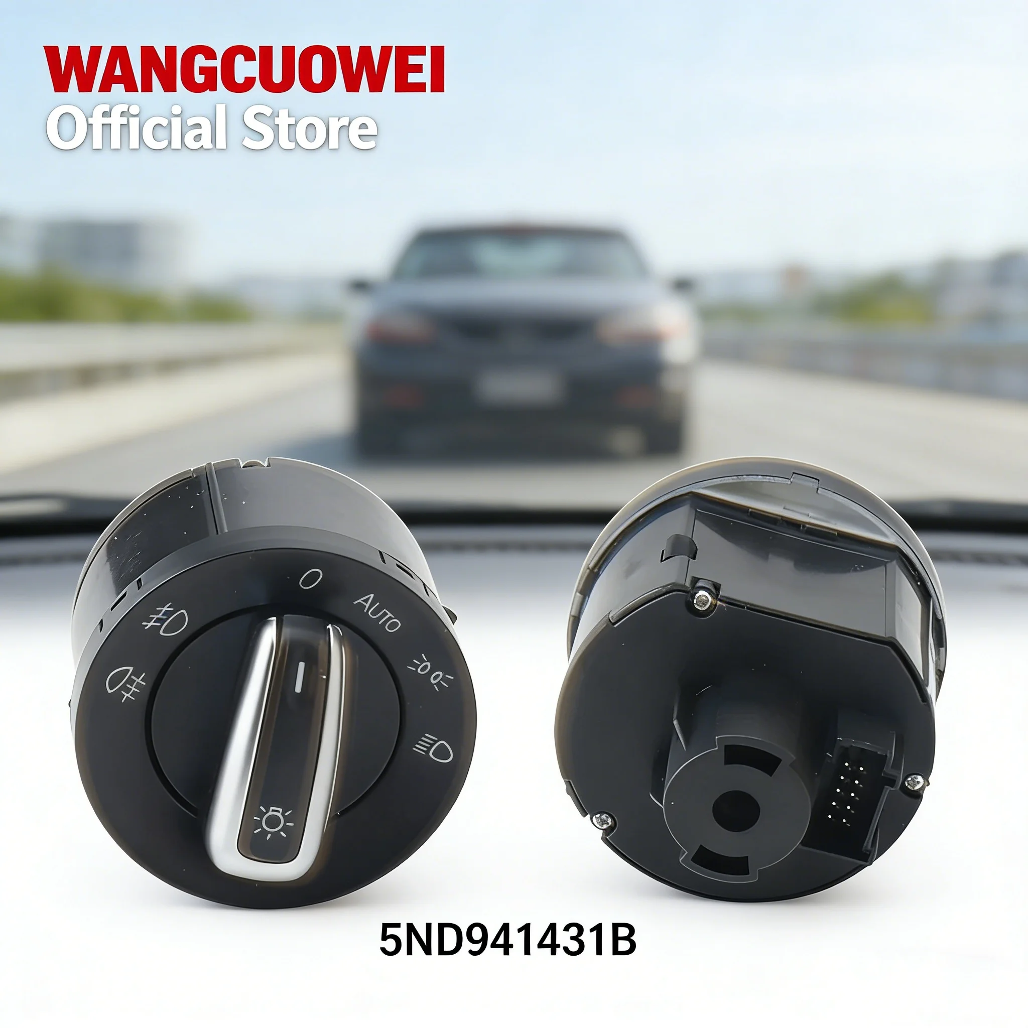 5ND941431E 5ND 941 431 E Chrome Automatic Light Sensing Headlight Switch for Golf MK5 MK6 Passat B6 CC Touran Caddy Tiguan