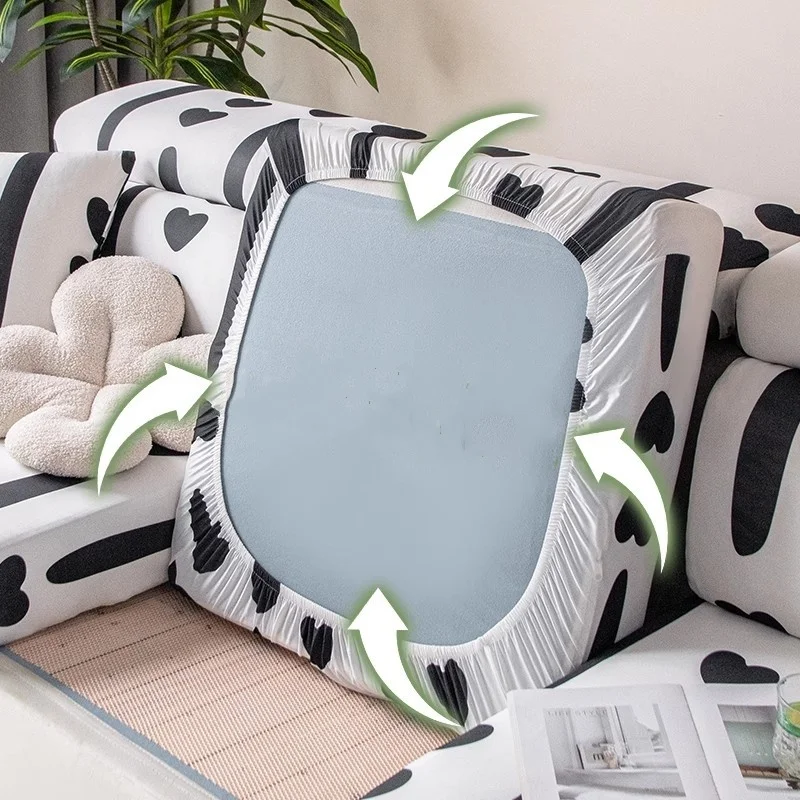 غطاء أريكة مرن ذو ملمس رائع وشامل لثلاثة مقاعد مع أغطية وسائد عالمية لصالة تشيس غطاء من الحرير الجليدي للصيف