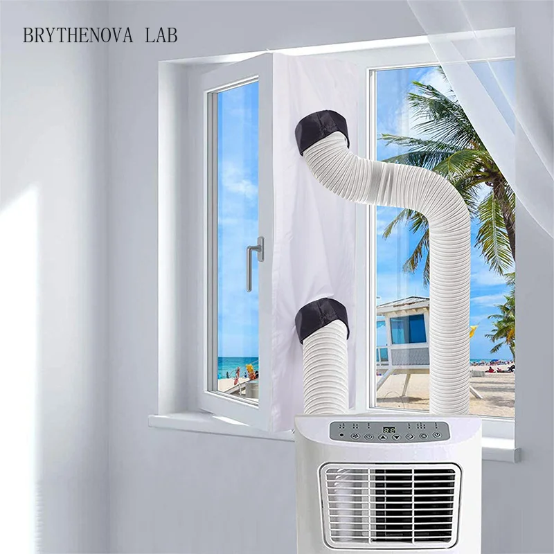 3/4m Portable Air Conditioner Window Sealing Cloth Sealing Effect Window Kit Vent Waterproof Hot Air Stop Guard Keep House Cool