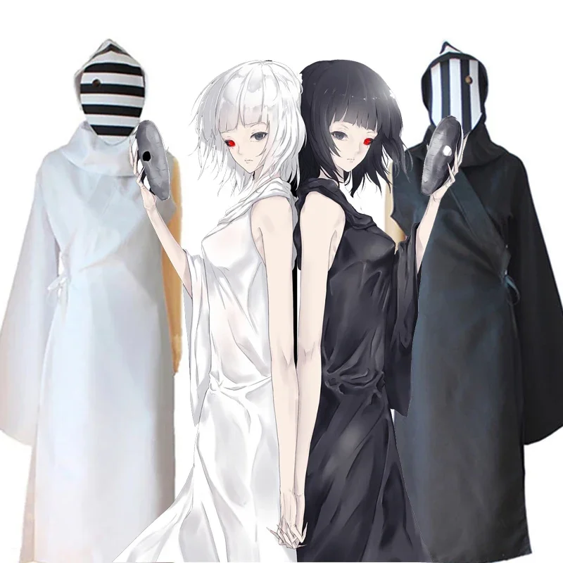 Disfraz de Anime Tokyo Ghoul para hombre y mujer, cosplay de Nashiro, kurona yashisa, máscara de capa blanca para fiesta de Carnaval y Halloween