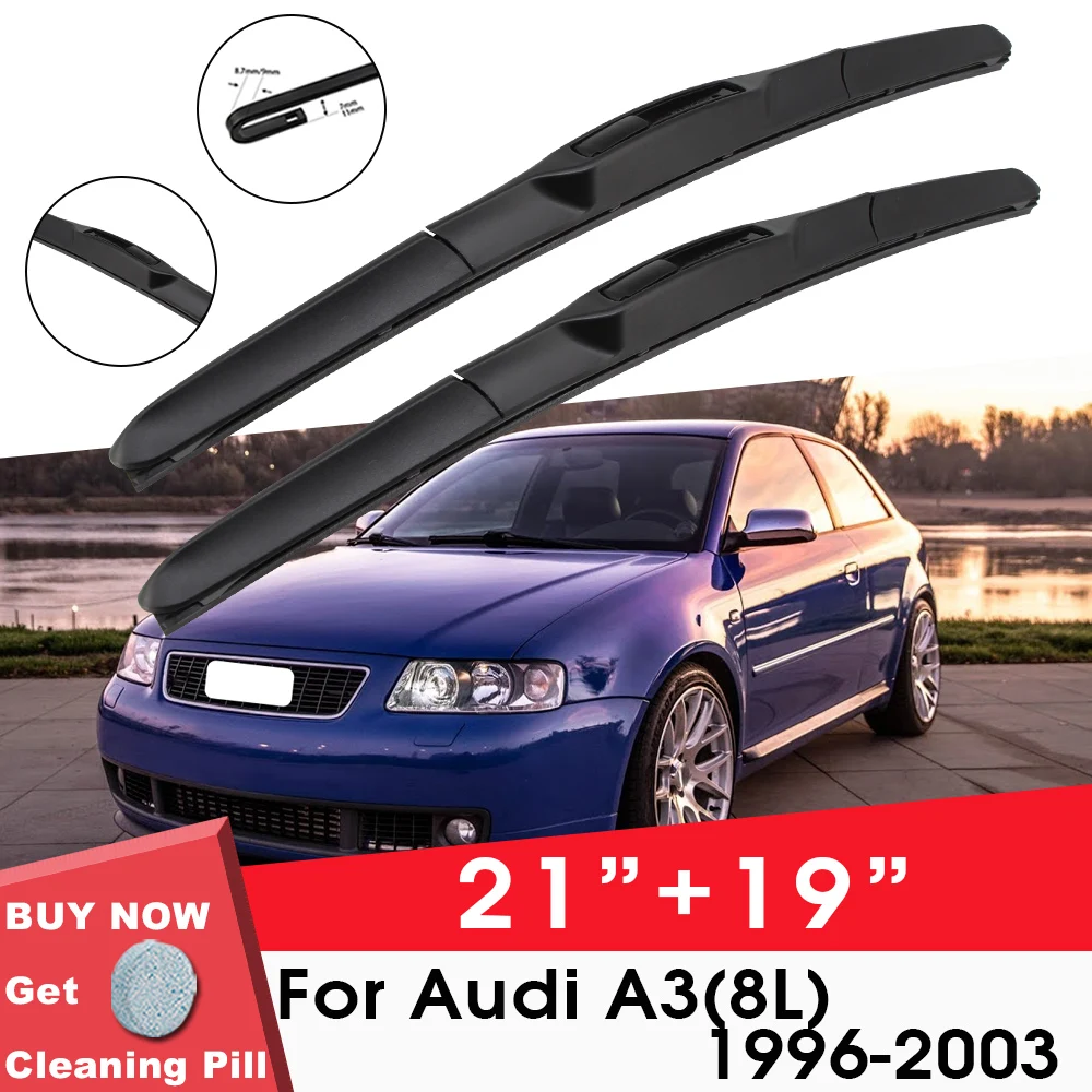 Car Wiper Blade Front Window Windshield Rubber Silicon Refill Wiper For Audi A3(8L) 1996-2003 LHD RHD 21\