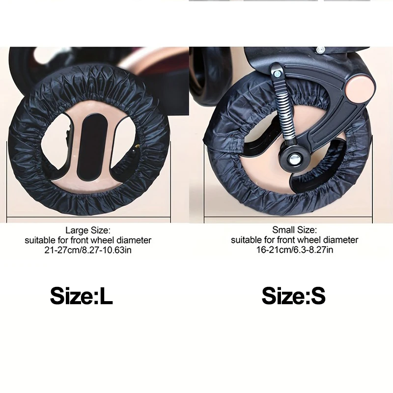 

4PCS Baby Stroller Wheel Cover Dustproof Wheelchair Tire Protector Infant Pushchair Pram Wheel Anti-Dirty Case Accessories S/L