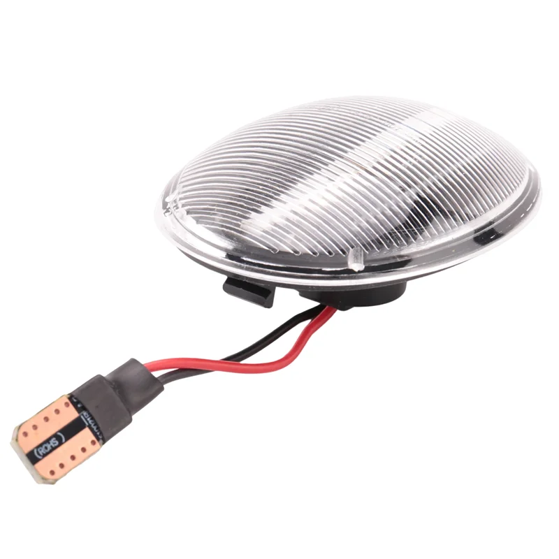 ABRW-1 Pair Car LED Fender Side Light Transparent Case Accessories For MINI Cooper S R55 R56 R57 R58 R59 Running Water Turn Sign