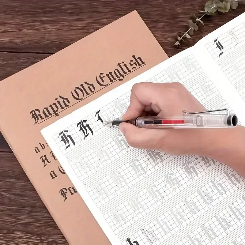 

English Calligraphy and Gothic Calligraphy Copying Workbook Beautiful English font Learn English copybook Libros Livros