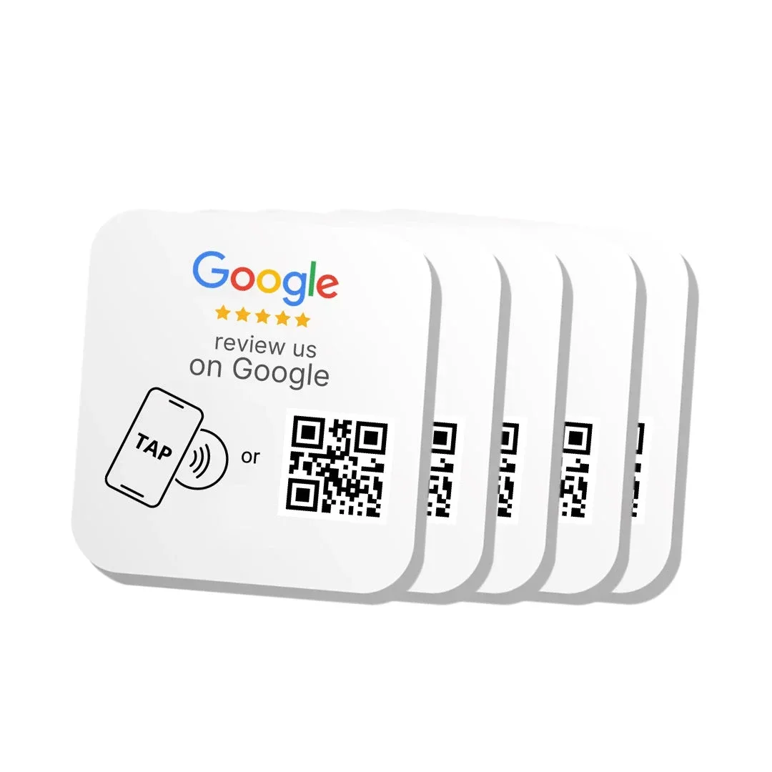 Tap or Scan Contactless Qr Code Sign Acrylic NFC QR Code Plaque Google Review Social Media QR Plate Google Review NFC Tag