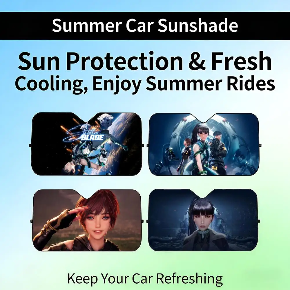 

SStellar Blade Game Sun Visor Retractable Car Windshield Sun Shade UV