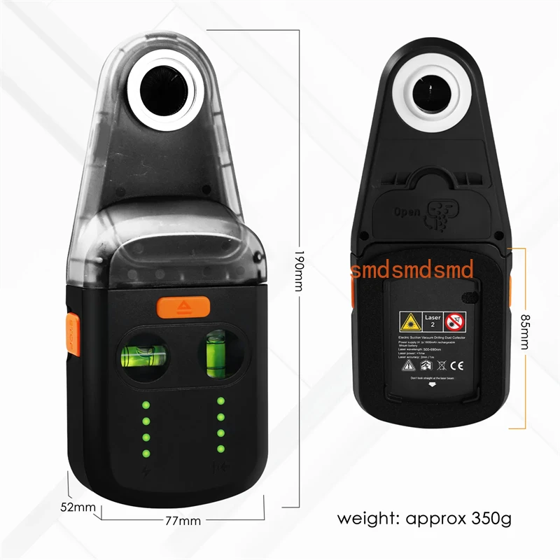 Wall-mountable 3 in 1 Laser Drill Vacuum Attachment Leveler Wall Hanger Wall Suction Laser Level Bracket Fixator Drilling Tool