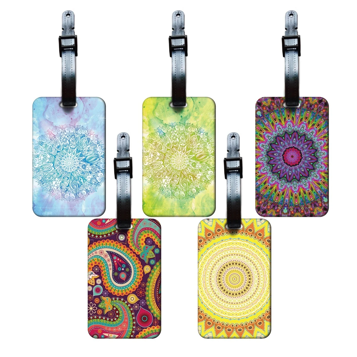 

Paisley Plastics Baggage Tag Women Suitcase Backpack Anti-Lost Listing ID Card Holder Fashion Luggage Accessories Gifts