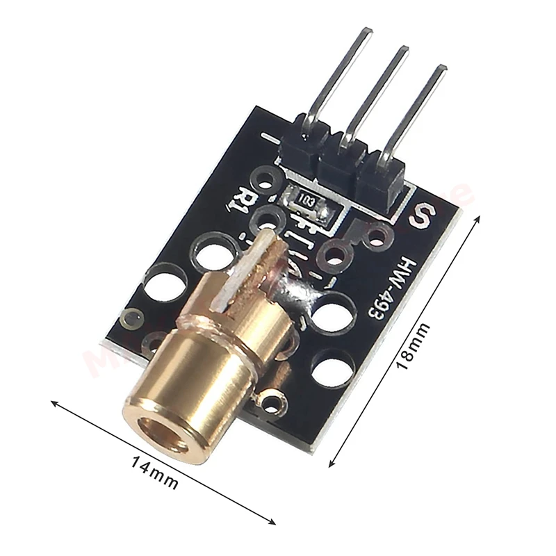 4pcs Laser Sensor Module Non-Modulator Tube Laser Receiver Module with 4pcs KY-008 650nm Laser Transmitter Module for AVR