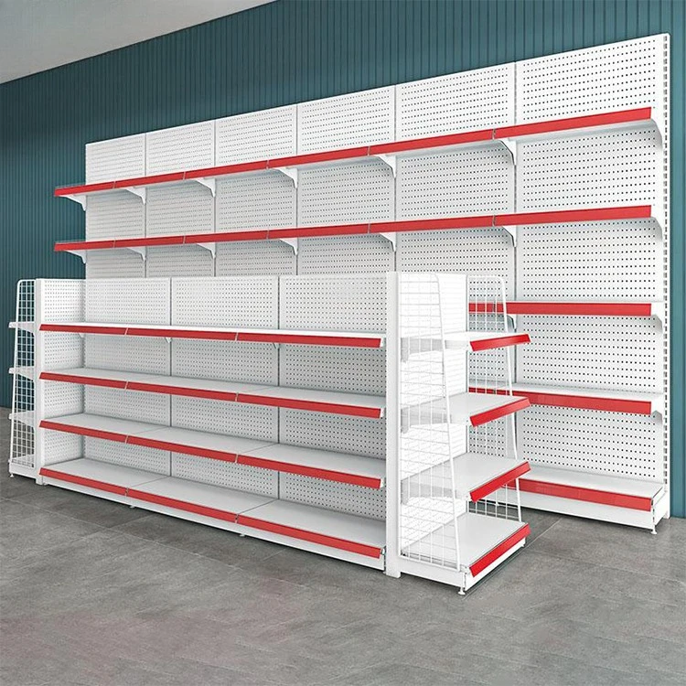 

Белая подвесная корзина-полка для супермаркетов и продуктовых магазинов