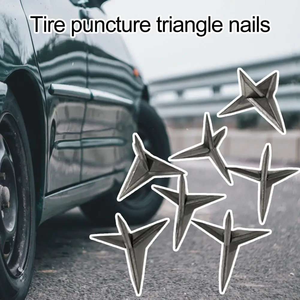 20Pcs Car Tyre Puncture Nail Heavy-duty Tire Nails Carbon Steel Car Tyre Puncture Nail Kit Portable Triangle Nail Spike Kit