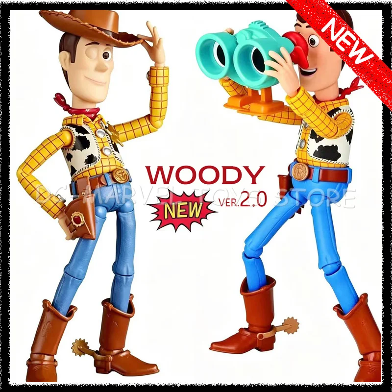 Nuevo en Stock KO Kaiyodo Revoltech Toy Story Woody Ver.2.0 Figura de Acción de Toy Story, Figura de Anime, Modelo de Juguete de PVC, Regalo