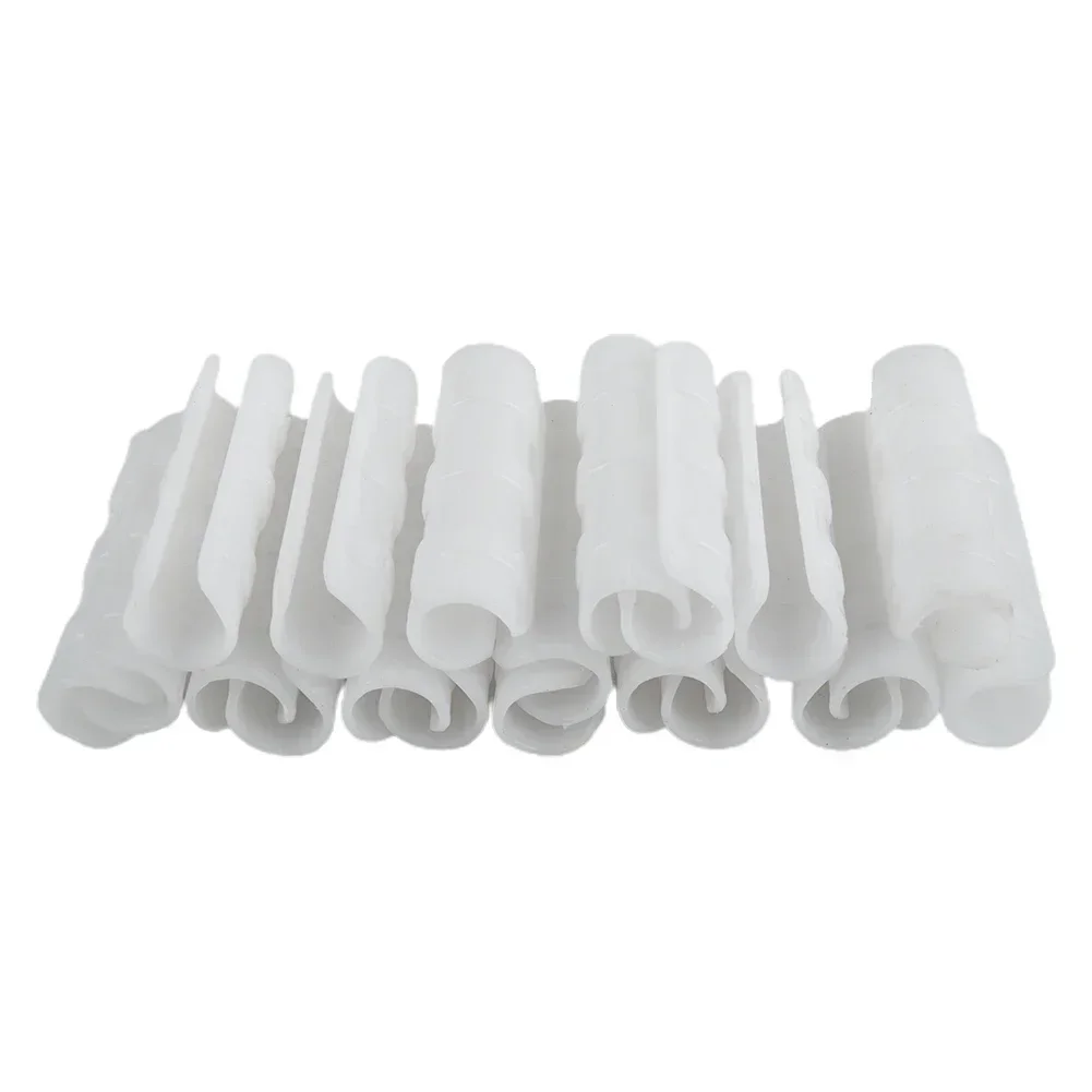 Tunnel Hoop Clips Pipe Clamps 20PCS Plant Stakes Row Cover Temperature Resistant Anti Rust Greenhouse Shed Film