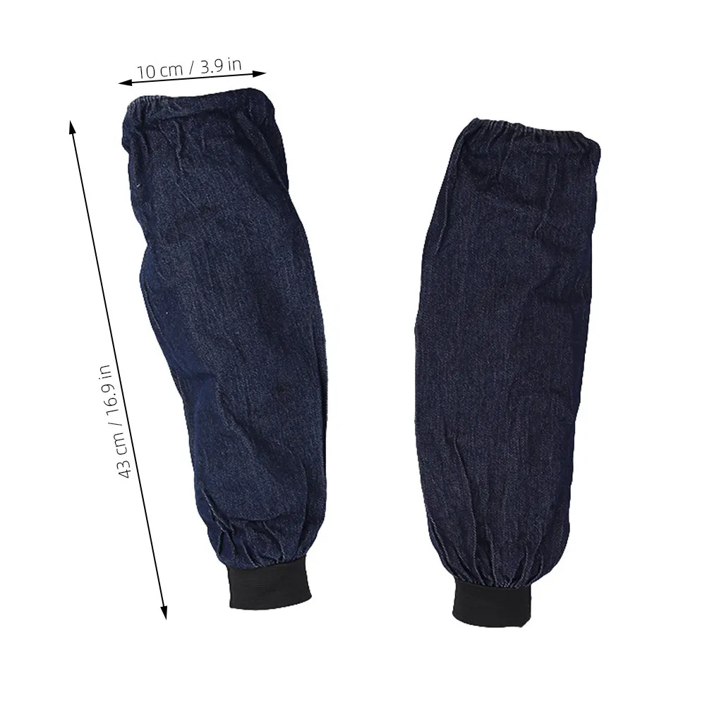 5-ペアデニムオーバースリーブ防水耐油スリーブカバー弾性アームプロテクター再利用可能速乾性キッチンホームオフィス用