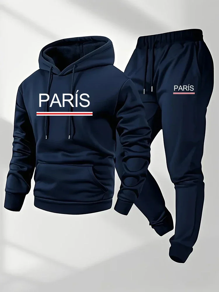Fashion Men's Tracksuit Daily Casual Hoodie Sweatshirts Outdoors Fitness Sports Jogging Clothes Autumn Winter Running Sportswear
