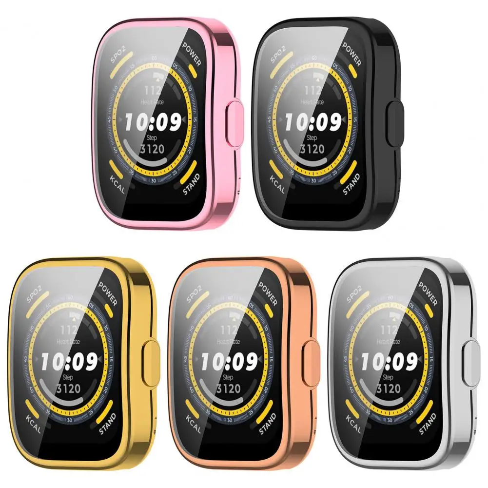Dust Resistant Watch Case Watch Screen Protective Case for Amazfit Bip 5 High Clarity Anti-scratch Cover Soft Silicone for Bip