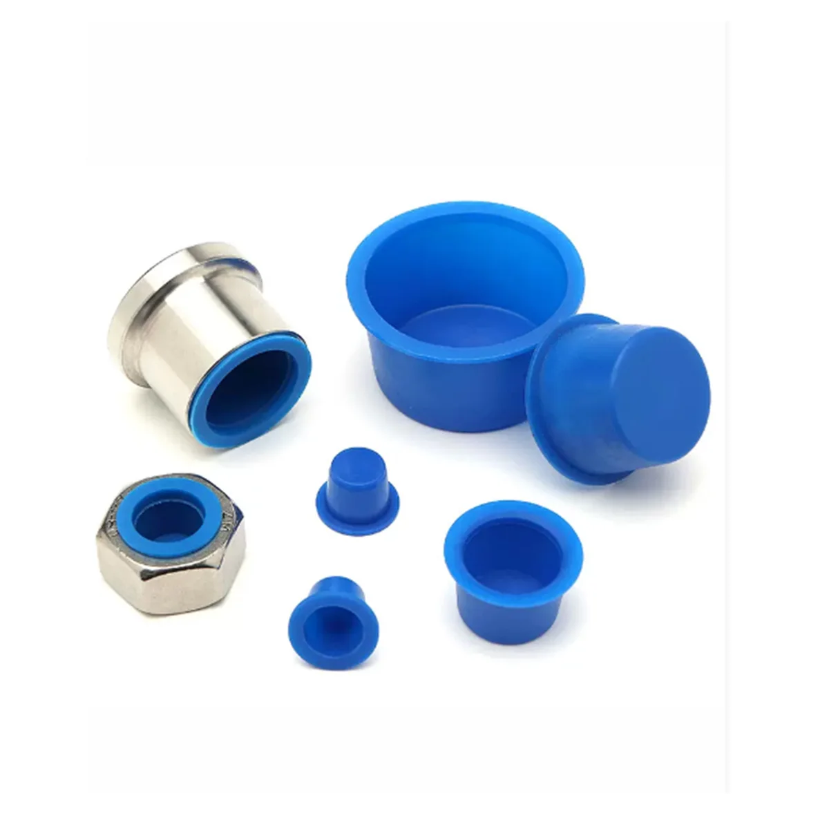 Pe Blue Cone Plug Internal Threaded Hole Cover Plastic Round Zd Series Dust Cap
