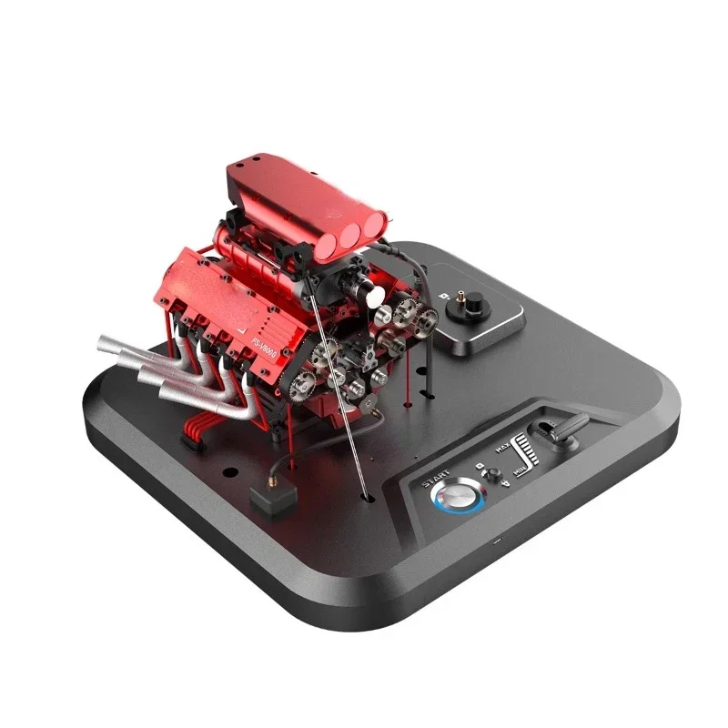 Miniature V8 Supercharged Internal Combustion Engine Model V800 Full Gift Box Upgraded Edition