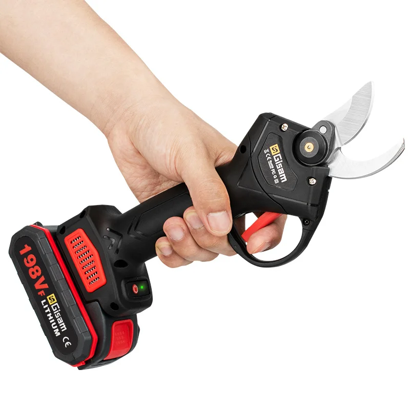 Gisam Cordless Electric Pruning Shears Rechargeable Battery Scissors Mini Pruning Shears Fruit Tree Branches Garden Power Tools