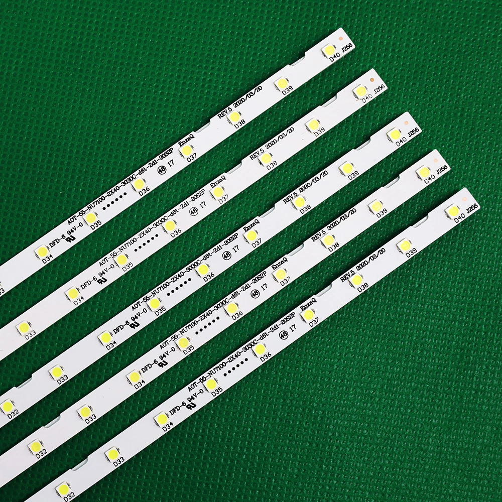 10pcs LED Backlight Strip For UE55NU7100 UE55NU7105 55NU7100 BN96-45913A 46033A STS550AU9 UE55NU7170 UE55NU7300 UE55NU7400