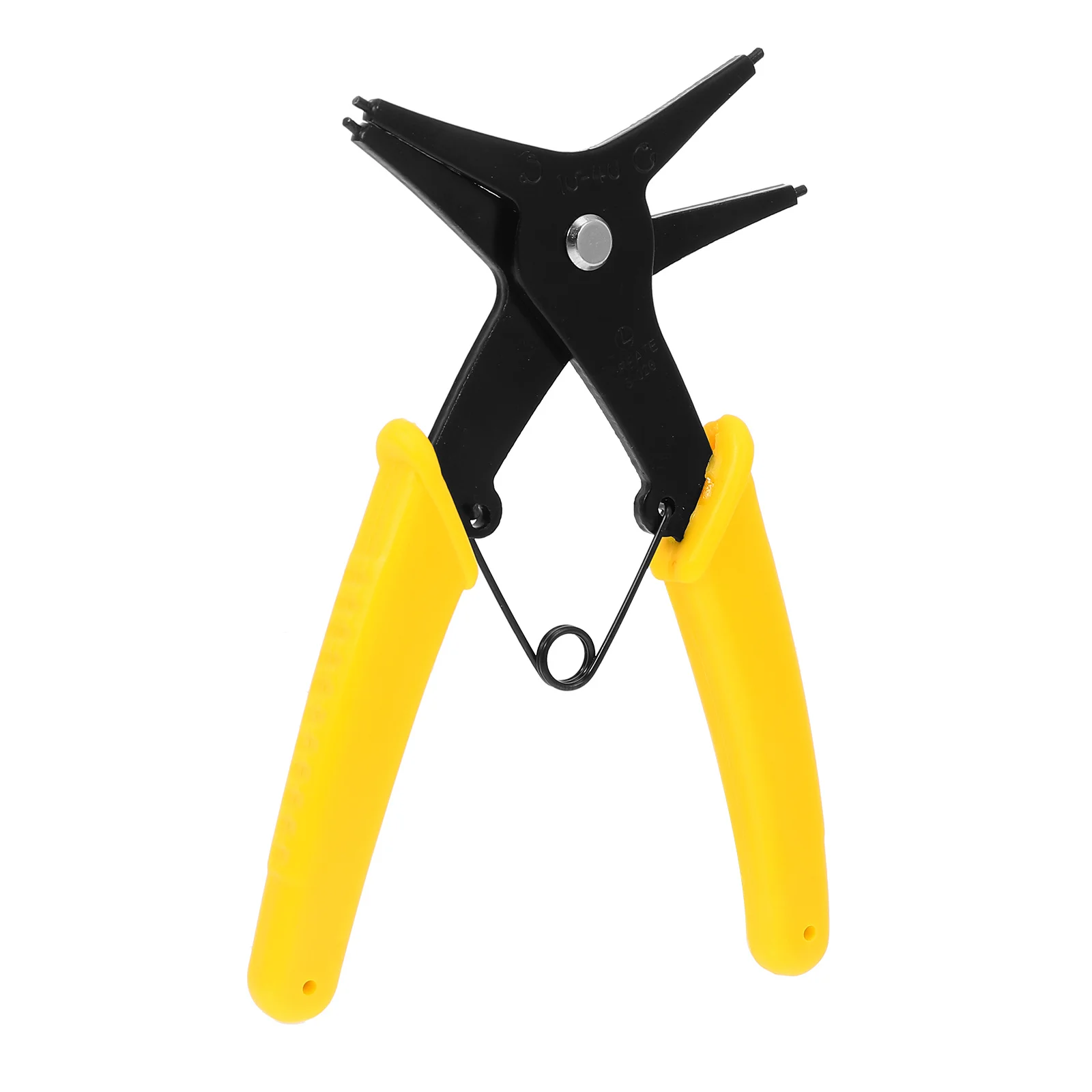 

1pc Circlip Plier Premium Steel Yellow Anti-Slip Handle For Motorcycle Truck Spring Installation Removal Retainer Ring Tool