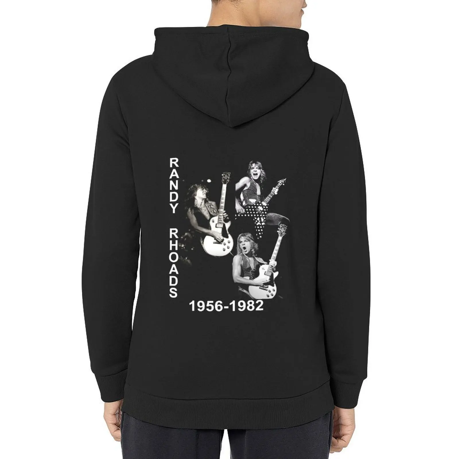 

RANDY RHOADS Triple Photos Hoodie men clothing graphic t shirts men mens clothes blouse pullover hoodies