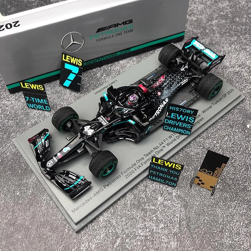 Modèle de voiture Sasha 1:43 F1 Racing Spark Hamilton 2020w11 TüRkiye Station 7 couronne modèle Collection décoration de bureau