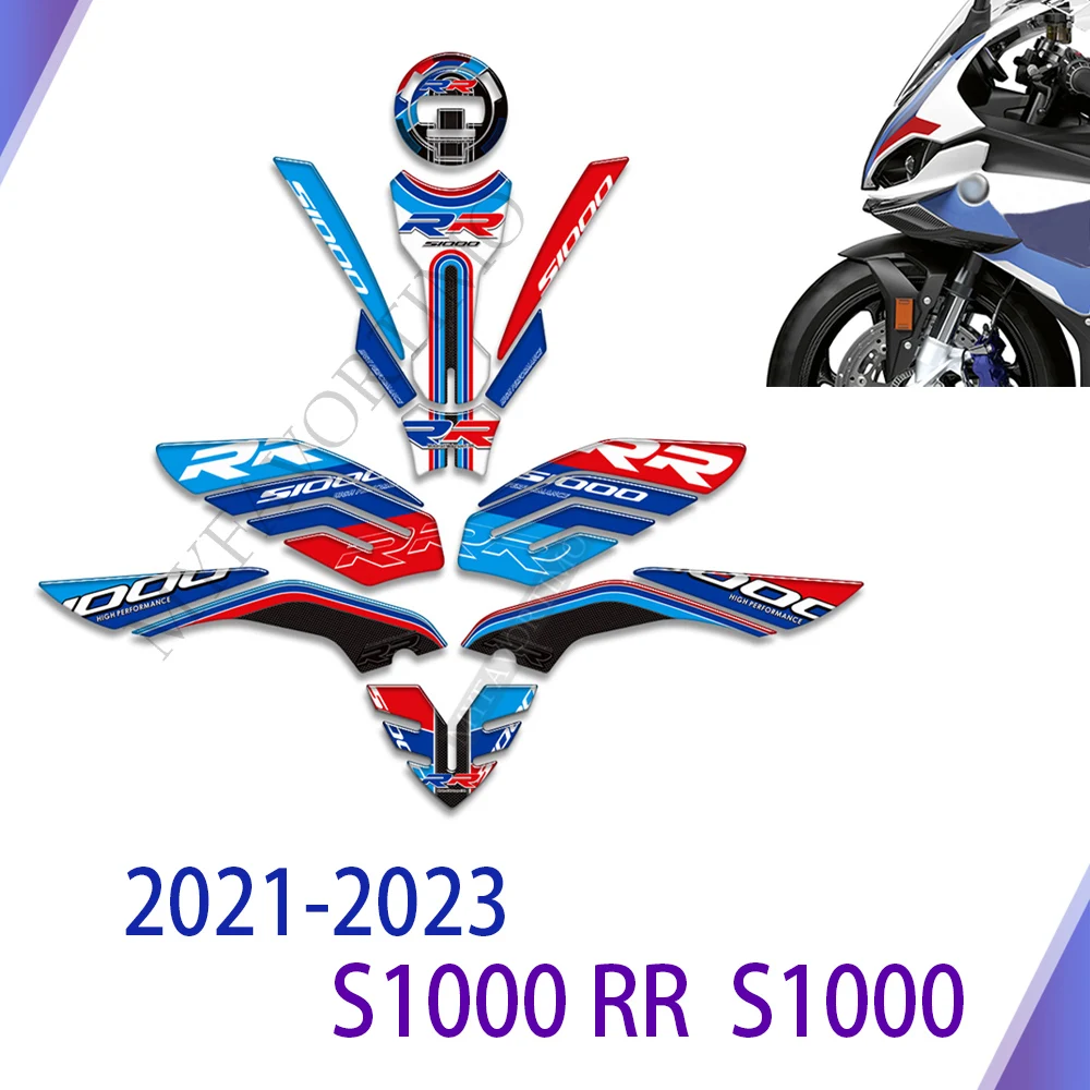 

For BMW S1000RR S 1000 RR S1000 M M1000RR Motorcycle Protector Tank Knee Pad Side Grips Gas Fuel Oil Kit Stickers 2021 2022 2023