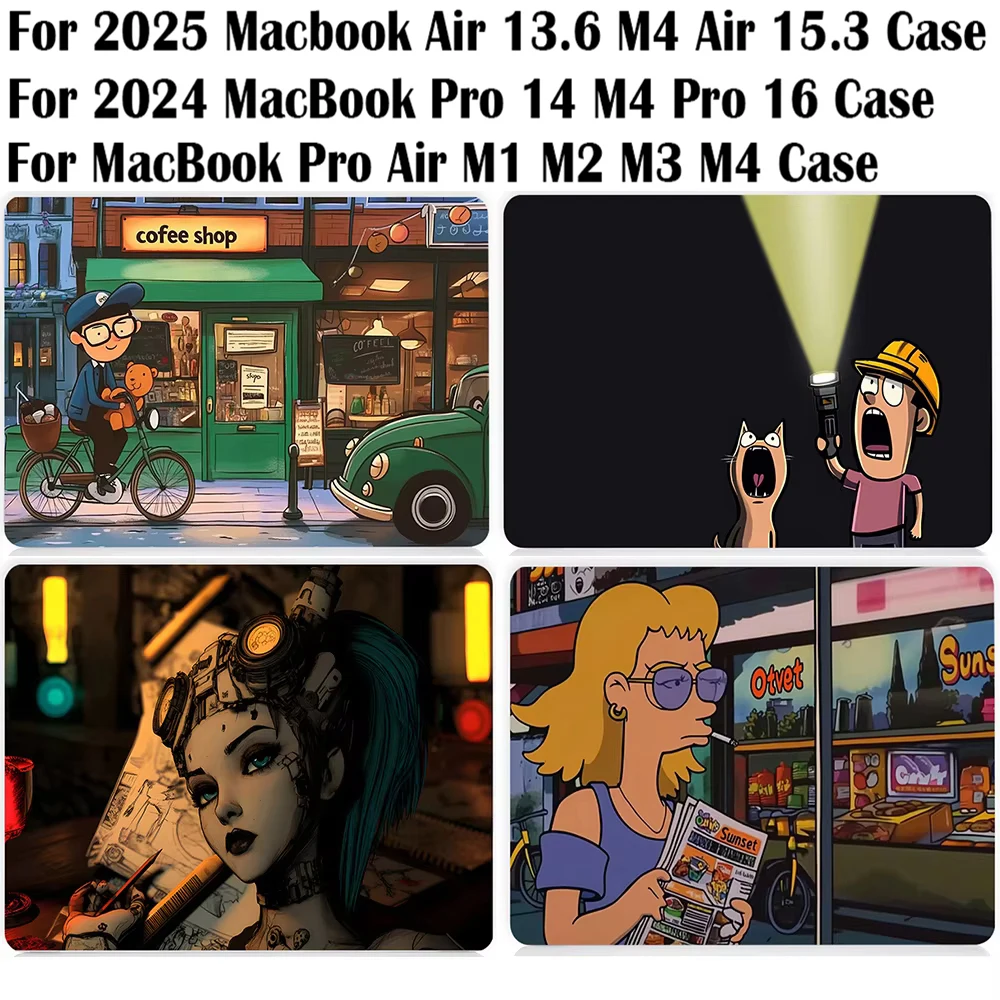 

Чехол для MacBook Pro 14 M4 M3 Chip 2024 Pro 16,2 Чехол для Macbook Air 13 2025 M4 Chip Air 15 A3241 Чехол для Macbook Pro 13 M2 M1