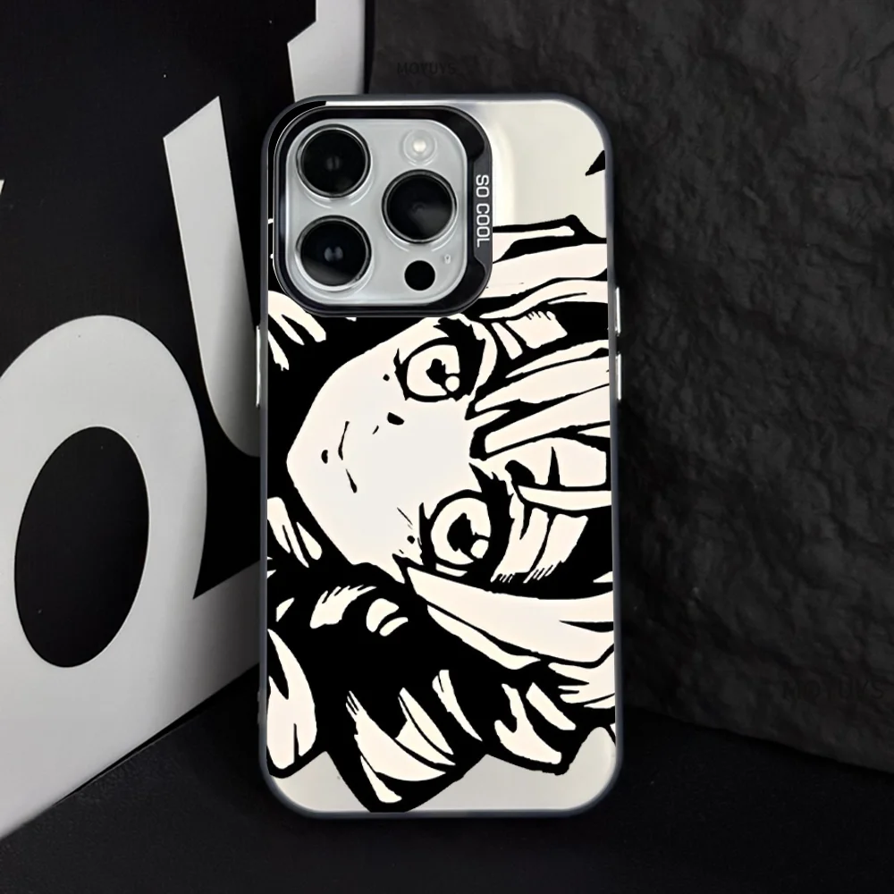 Demon Slayer Tanjirou Yoriichi Zenitsu Phone Case IMD Color Silver Shell For IPhone 16 15 14 13 12 11 Pro Max Plus
