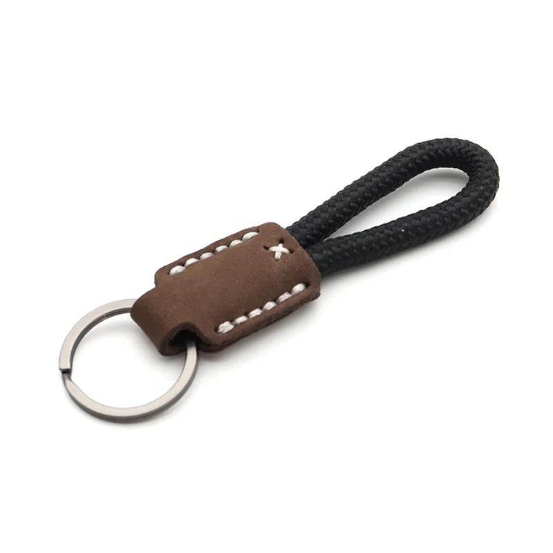 Neue klassische Vintage Kuh Leder Schlüsselanhänger Männer Persönlichkeit Mode Leder Auto Schlüsselanhänger