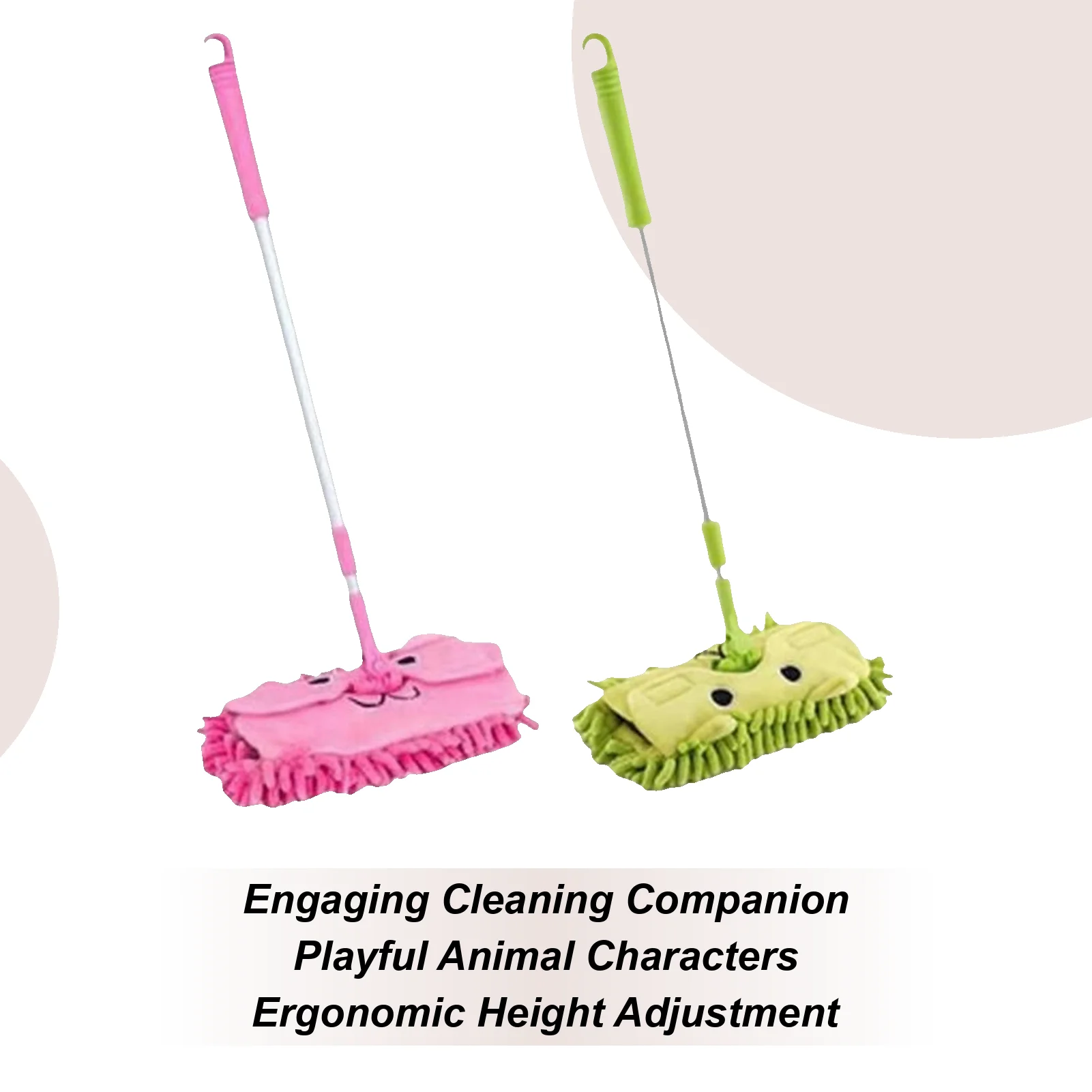 Kinder Mopp Abnehmbare Teleskop Lustige Nette Cartoon Pretend Spielen Reinigung Mopp Für Jungen Mädchen Frühen Kindheit Housekeeping Rolle