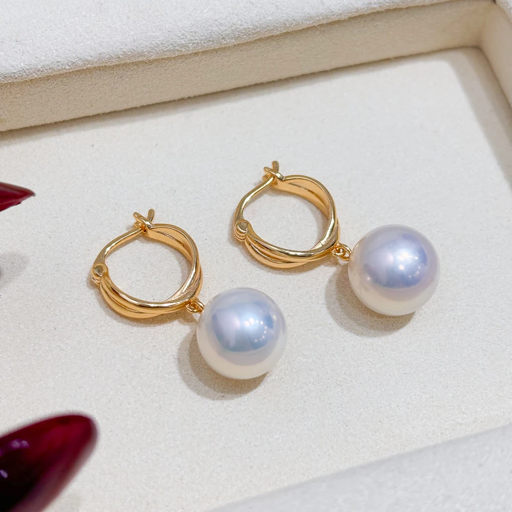 

6PCS DIY Pearl Accessories 925 Silver Stud Earring Empty Holder, Fashionable Gold Silver Earring Holder, with 10-13mm Round Bar