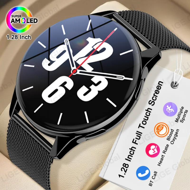 

LIGE Smart Watch 1.28" Round Screen Bluetooth Call Men Women Fitness Bracelet Custom Watch Face For Android IOS Smartwatch 2026