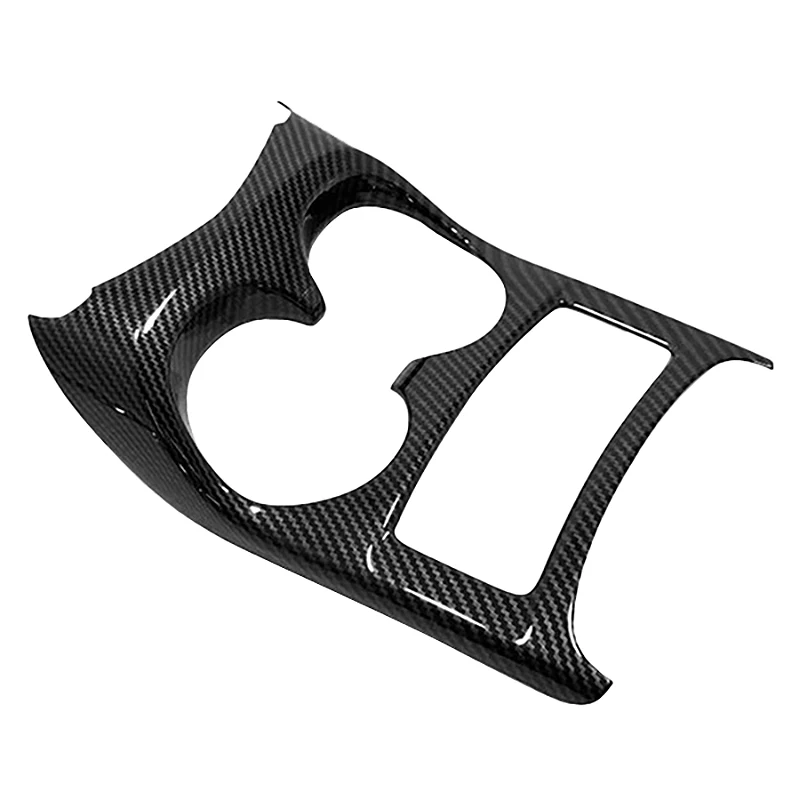 ABS Carbon Fiber Front Seat Center Control Water Bottle Cup Holder Cover Trim for Nissan Qashqai J11 2014 - 2020