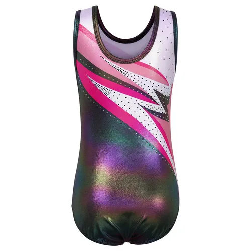 Imagen 2 del producto BAOHULU Leotardo de ballet de color degradado para niñas, mono sin mangas, traje de práctica de bailarina, Ropa de baile de rendimiento profesional