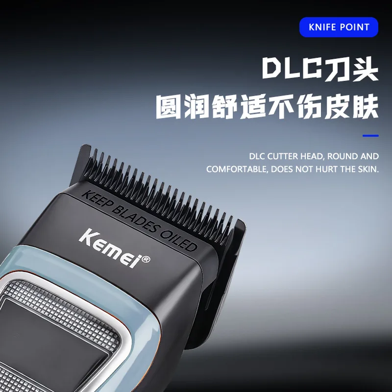 Kemei Clippers Professional Hair Clippers Adjustable Haircut Machine External Rotor Brushless Motor Hair Clippers Men KM-1911