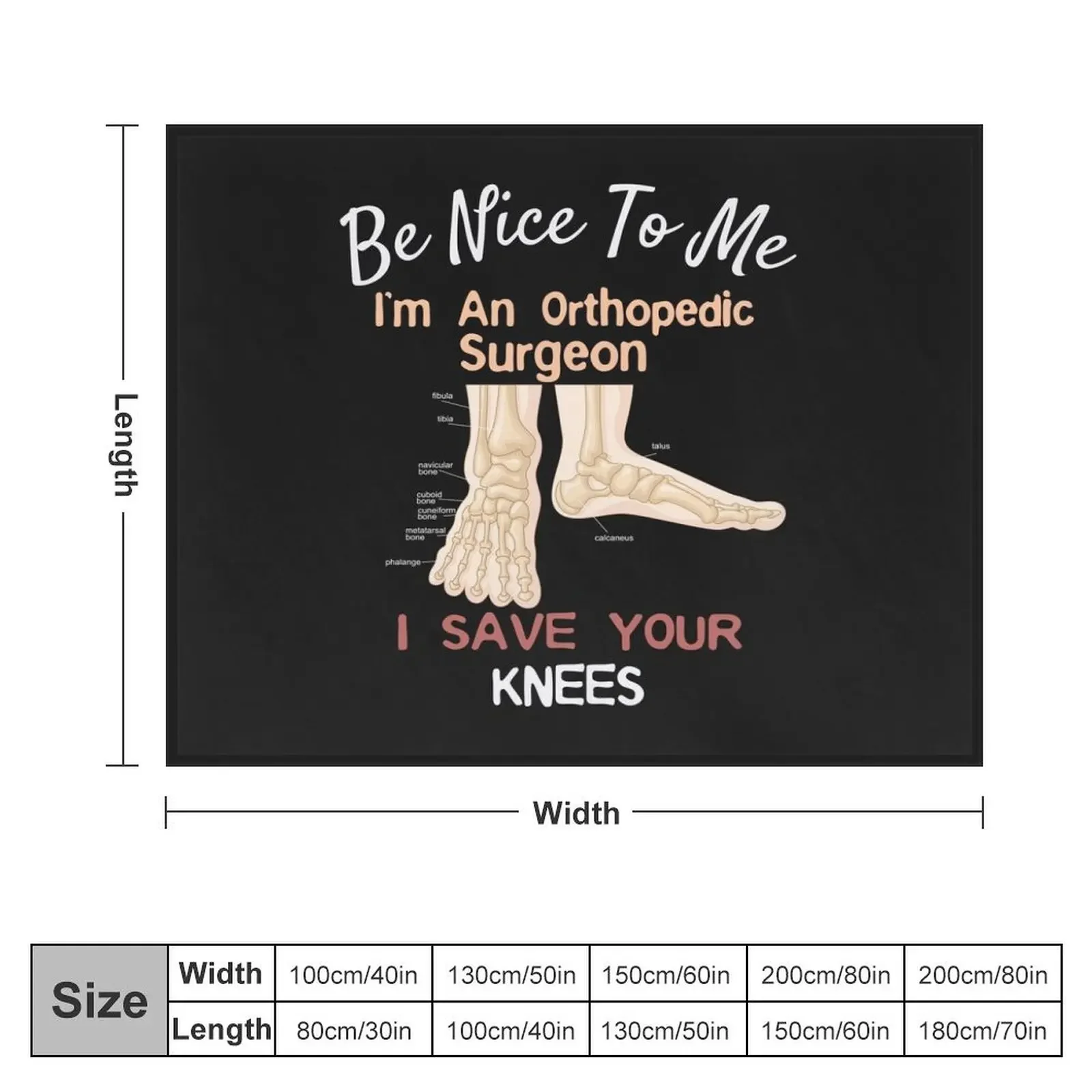 Funny Orthopedic Surgeon design Save Your Feet Throw Blanket Kid'S Thermals For Travel Blankets