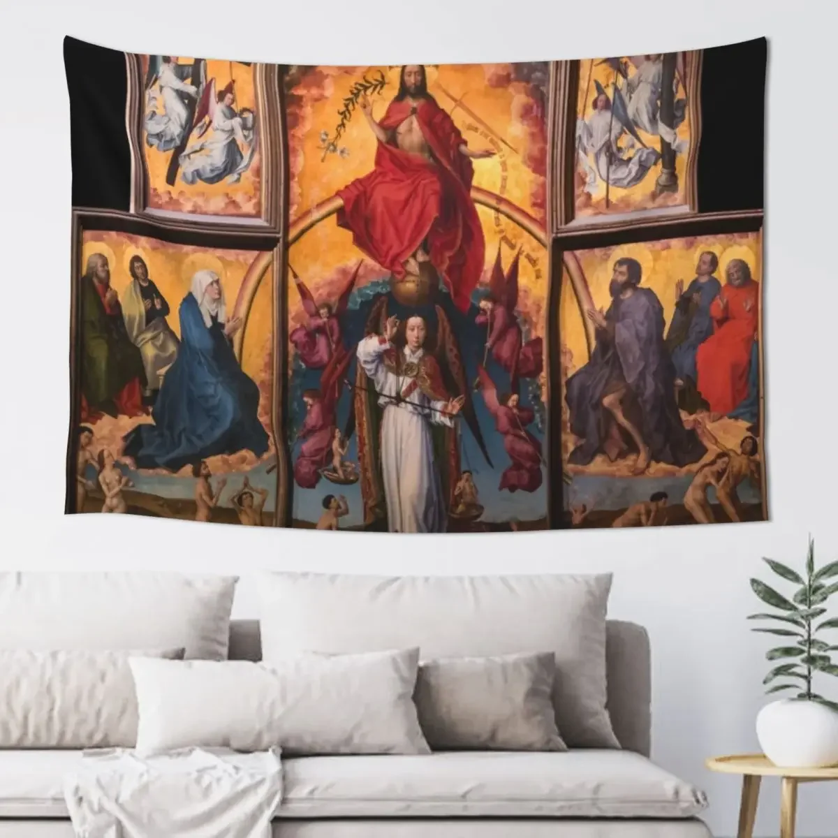 Rogier Van der Weyden - Beaune Altarpiece Tapestry Decoration For Rooms Wall Deco Decoration For Home Tapestry