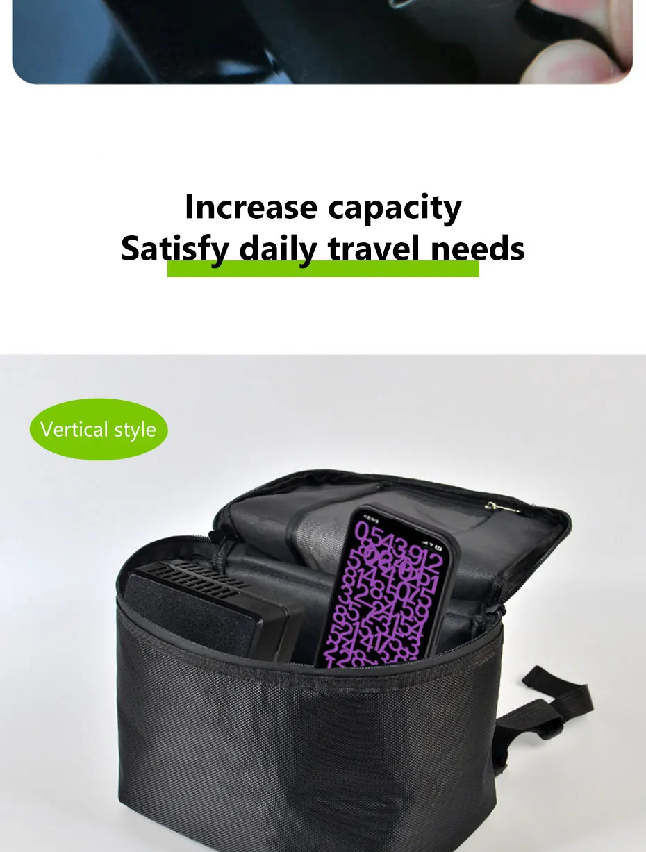 SEAMETAL Motorrad-Fahrrad-Lenkertasche, multifunktionale Fahrradtasche, Handyhalterung, Aufbewahrungstaschen für Outdoor-Radfahren – Detail 8
