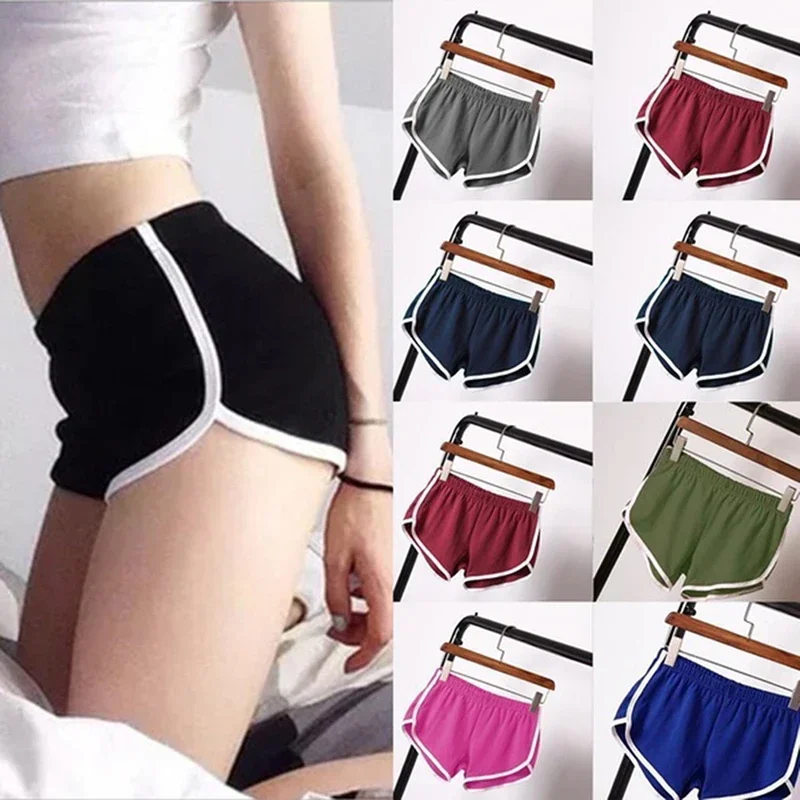 

Sports Shorts Women Summer 2024 New Candy Color Anti Emptied Skinny Shorts Casual Lady Elastic Waist Beach Short Pants